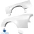 FRP ORI t4 75mm Wide Body Fenders (rear) 6pc > Nissan 240SX 1989-1994 > 3dr Hatch - image 25