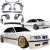 VSaero FRP TKYO Wide Body Kit 12pc w Wing > BMW 318i 325i (E36) 1992-1998 > 2dr Coupe - image 1