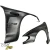 FRP TKYO V1 Wide Body Fender Flares (front) > BMW 325i 330i (E46) 2002-2005 > 4dr Sedan - image 11