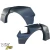 FRP TKYO V1 Wide Body Fender Flares (rear) > BMW 325i 330i (E46) 1999-2005 > 4dr Sedan - image 8
