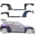FRP TKYO Wide Body Fenders w Sides Kit > Honda Civic EG 1992-1995 > 3dr Hatchback - image 3