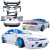 VSaero FRP TKYO v1 Wide Body Kit 8pc > Nissan 240SX (S14) 1995-1996 - image 2
