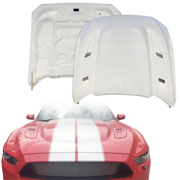 ModeloDrive FRP SSH Cowl Hood > Ford Mustang 2015-2017 - image 1