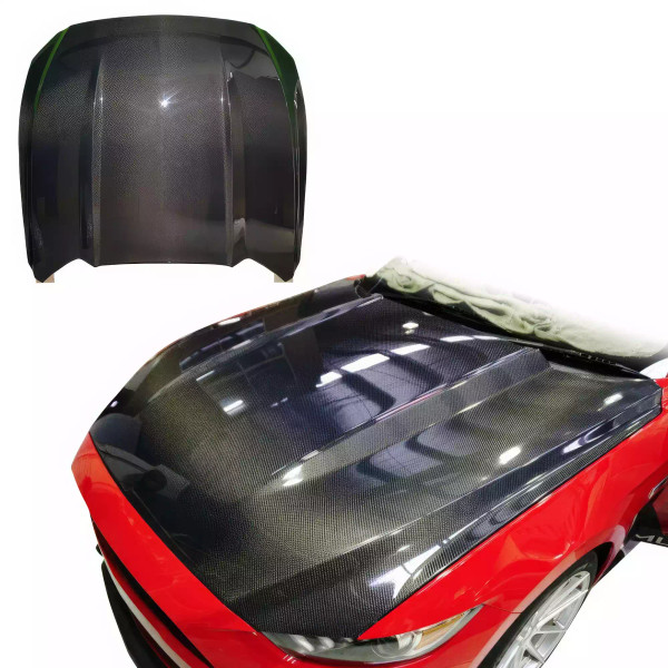 ModeloDrive Carbon Fiber OER Hood > Ford Mustang 2015-2017 - image 1