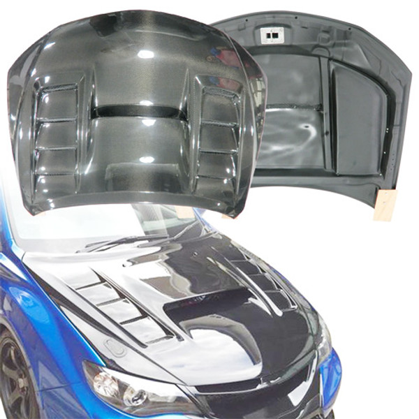 ModeloDrive Carbon Fiber VAR V2 Hood > Subaru WRX STi (GRB) 2008-2014 > 4dr Sedan - image 1