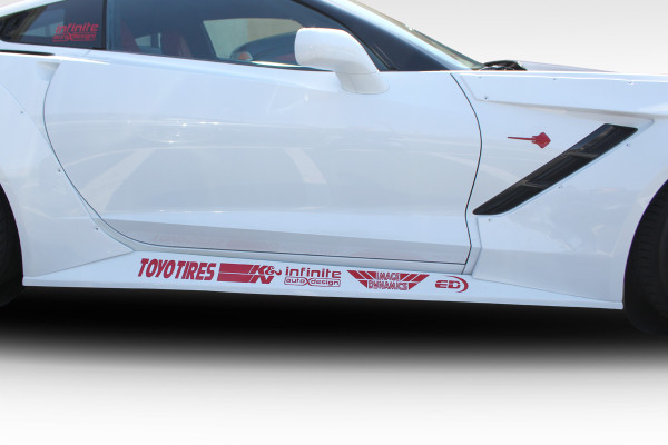 2014-2019 Chevrolet Corvette C7 Duraflex Gran Veloce Wide Body Side Skirts- 2 Piece