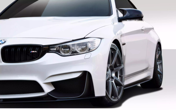 2014-2018 BMW M3 F80 2014-2020 M4 F82 F83 Duraflex M Performance Look Front Add Ons Spat Extensions 2 Piece (S)