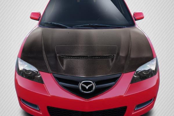 2004-2008 Mazda 3 4DR Carbon Creations M-Speed Hood 1 Piece