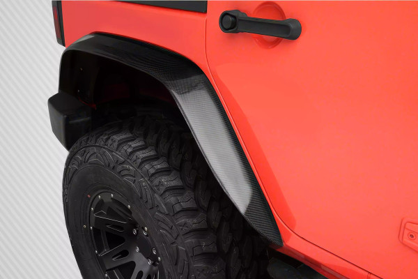 2007-2018 Jeep Wrangler JK Carbon Creations Rugged Rear Fenders 2 Piece