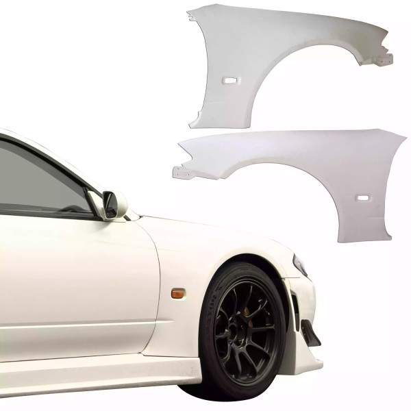 ModeloDrive FRP CWE GT Wide Body 30mm Fenders (front) > Nissan Silvia S15 1999-2002 - image 1