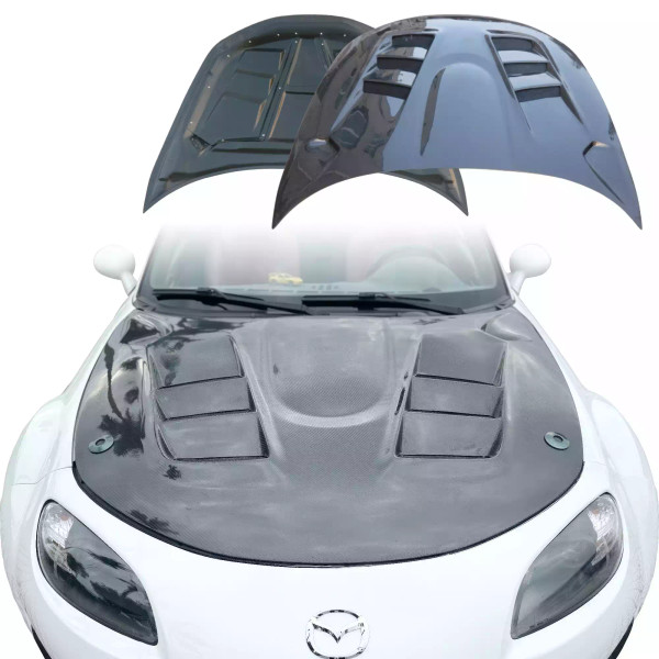 ModeloDrive Carbon Fiber RAME A9 Hood > Mazda Miata (NC) 2006-2015 - image 1