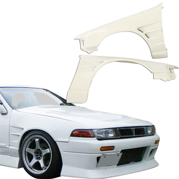 ModeloDrive FRP DMA D1 Wide Body 30mm Fenders (front) > Nissan Cefiro A31 1989-1993 - image 1