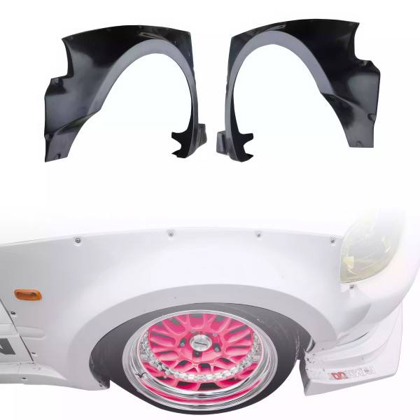 VSaero FRP MAM Wide Body 60mm Fender Flares (front) 2pc > Honda Civic EK 1999-2000 > 3dr Hatchback - image 1