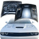 Steel SRT Hellcat 3-Scoop Hood > Dodge Challenger 2008-2023 - image 1
