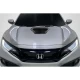 2017-2021 Honda Civic OEM Look Carbon Fiber Hood - image 1