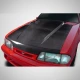 1987-1993 Ford Mustang 2" Cowl Carbon Fiber Hood - image 1