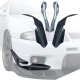 Carbon Fiber BORD Front Bumper Canards 4pc > Nissan Skyline (R33) GTR 1995-1998 - image 1
