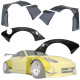 VSaero FRP TKYO Wide Body Fender Flare Set 6pc for Nissan 350Z (Z33) 2003-2008 - image 1