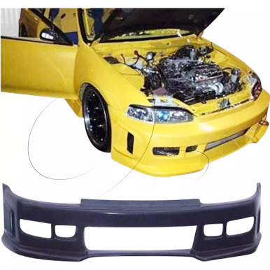 KBD Urethane BW Spec Style 1pc Front Bumper > Honda Civic 1992-1995