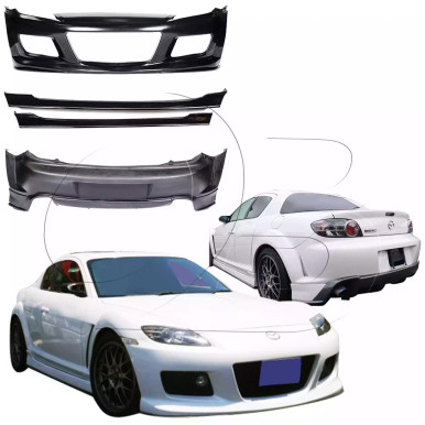 KBD Urethane MS Style 4pc Full Body Kit > Mazda RX8 2004-2008