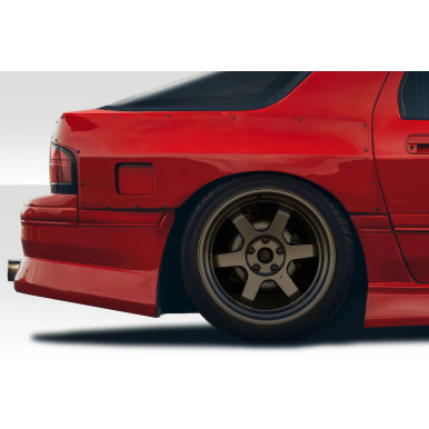 1986-1991 Mazda RX-7 Duraflex D1 Sport 30MM Rear Fender Flares - 3 Piece