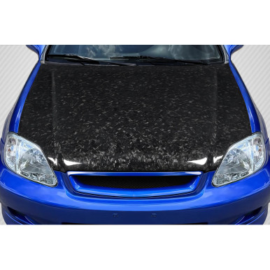 1999-2000 Honda Civic Carbon Creations AeroForge Dritech OEM Look Hood - 1 Piece