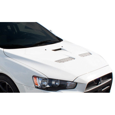 2008-2017 Mitsubishi Lancer / Lancer Evolution 10 Duraflex Evo X Look Hood - 1 P