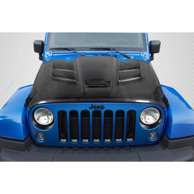 2007-2018 Jeep Wrangler Carbon Creations Viper Look Hood - 1 Piece