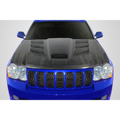 2005-2010 Jeep Grand Cherokee Carbon Creations DriTech Viper Look Hood - 1 Piece