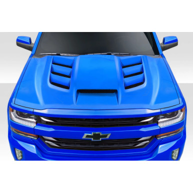 2016-2018 Chevrolet Silverado Duraflex Viper Look Hood - 1 Piece