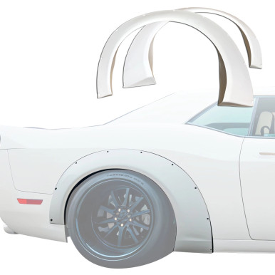 ModeloDrive FRP LBPE Wide Body Fender Flares (rear) > Dodge Challenger 2008-2018