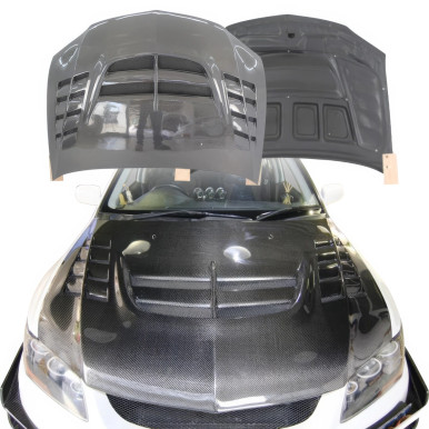 ModeloDrive Carbon Fiber VOLT Hood > Mitsubishi Evolution EVO8 EVO9 2003-2006