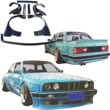 VSaero FRP TKYO Wide Body Kit w Wing 10pc for BMW 318i 1984-1992> 2dr Coupe
