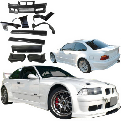 VSaero FRP RIEG DTM Wide Body Kit 8pc for BMW 318i 325i (E36) 1992-1998 > 2dr Co