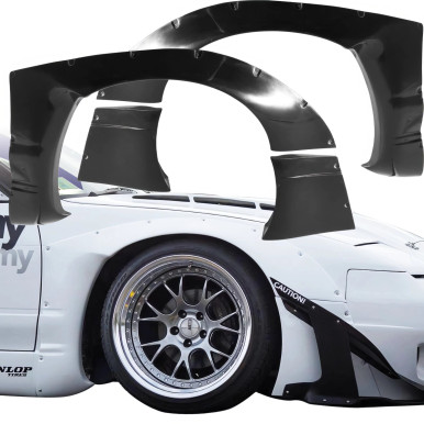 VSaero FRP TKYO v2 Wide Body 50mm Fender Flares (front) 4pc for Nissan 240SX 198