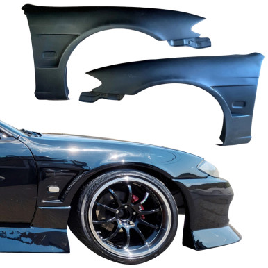 VSaero FRP MSPO S14.5 Conversion Fenders (front) for Nissan 240SX (S14) 1995-199