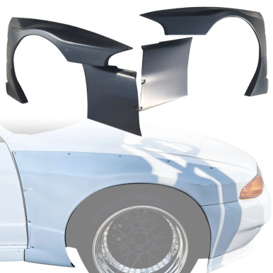 VSaero FRP TKYO Wide Body Fender Flares (front) 4pc 40mm for Nissan Skyline (R32