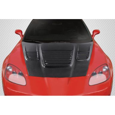 2005-2013 Chevrolet Corvette C6 Carbon Creations World Challenge Look Hood - 1 P