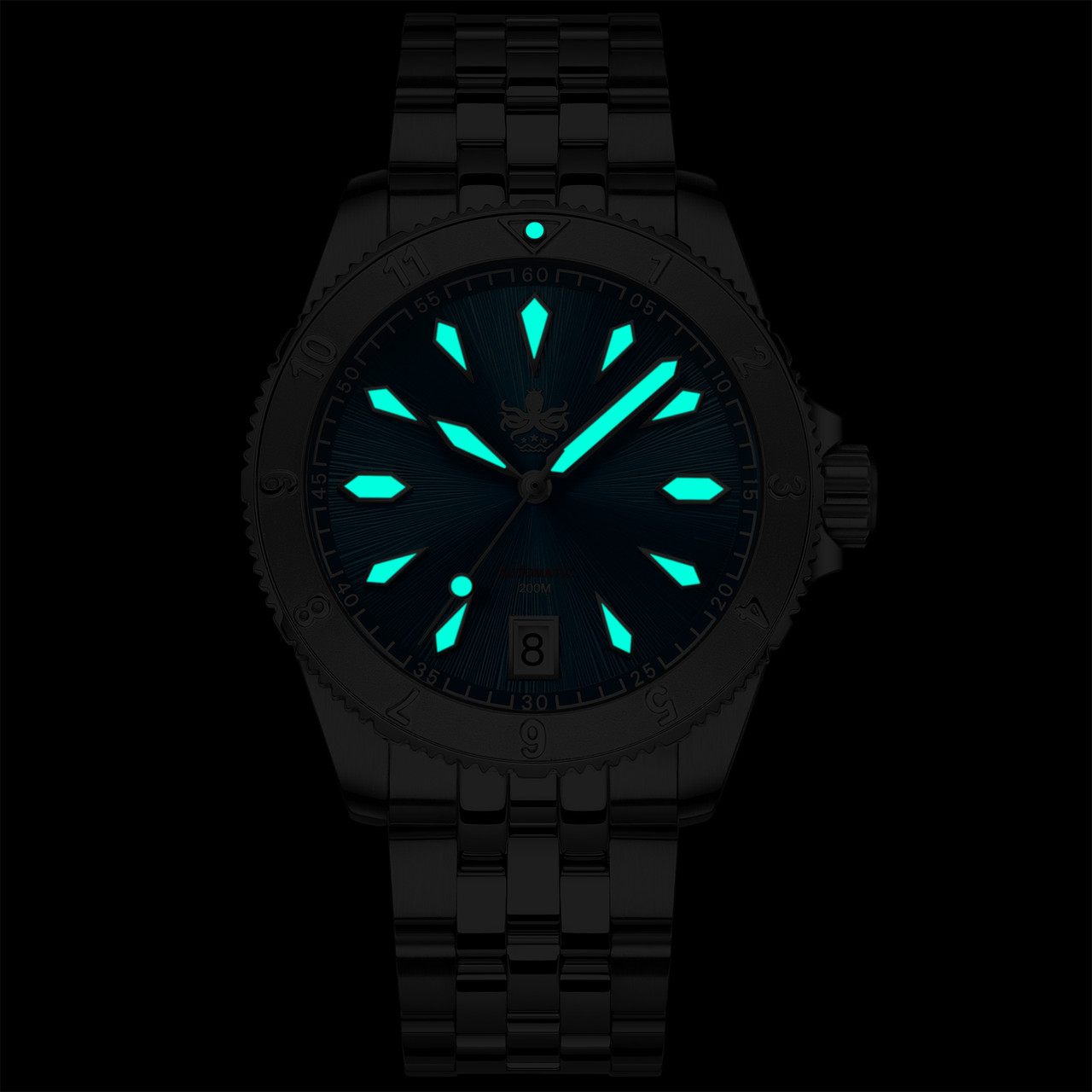 PHOIBOS Voyager 200M Automatic Diver Watch PY026E Sunray Gray