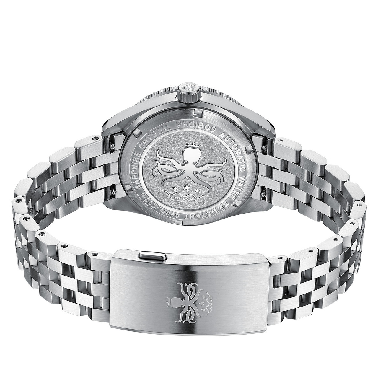 PHOIBOS WAVE MASTER GMT 200M Automatic Diver Watch PY049E Silver