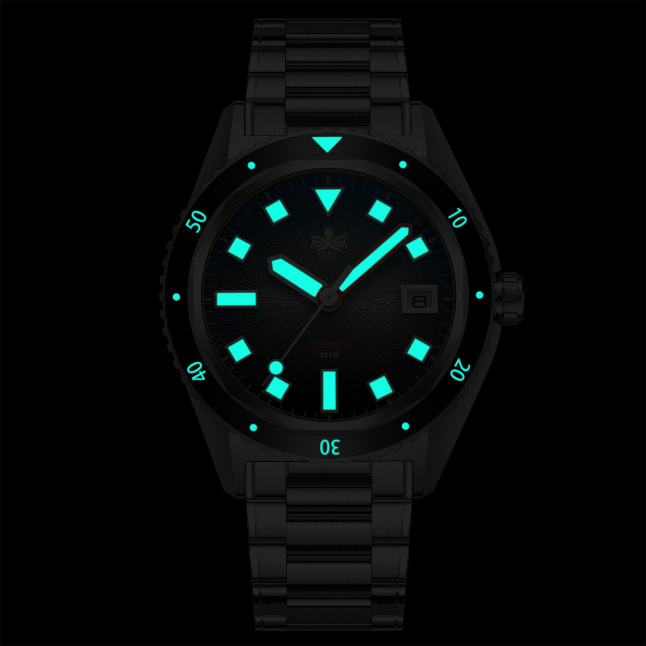 PHOIBOS Argo 200M Automatic Diver Watch PY052F Spiral Sunray Yellow