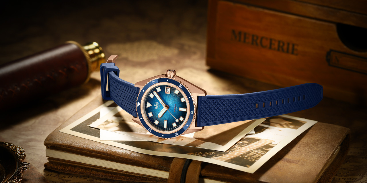 PHOIBOS Argo Bronze 200M Automatic Diver Watch PY057B Spiral