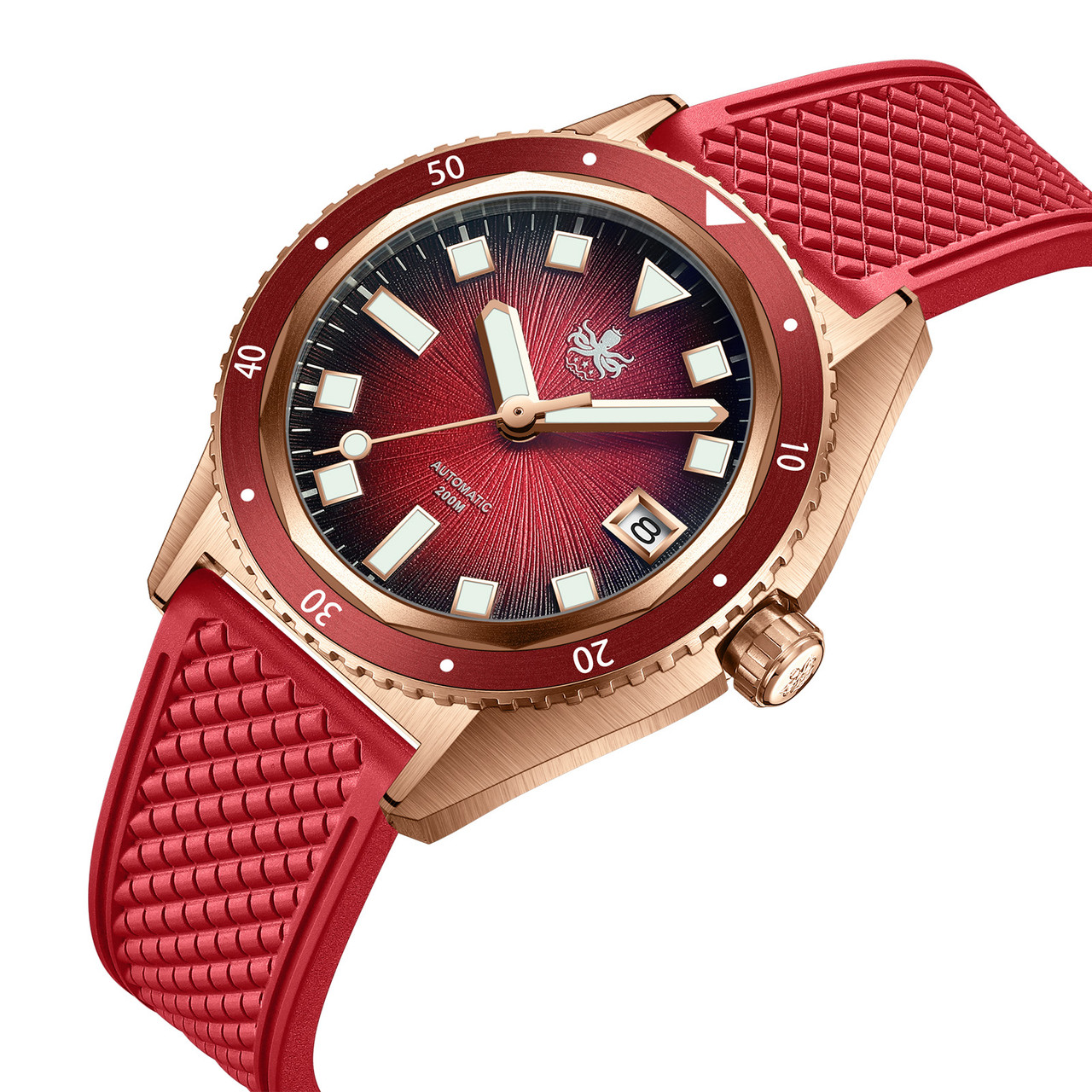 PHOIBOS Argo Bronze 200M Automatic Diver Watch PY057D Spiral