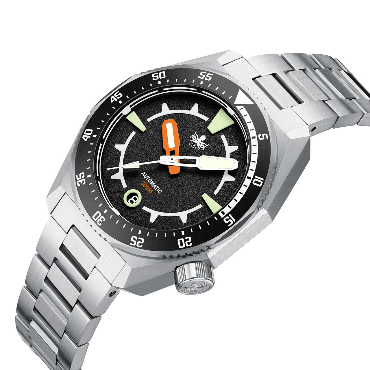 PHOIBOS Depth Hunter 300M Automatic Diver Watch PY060C Black