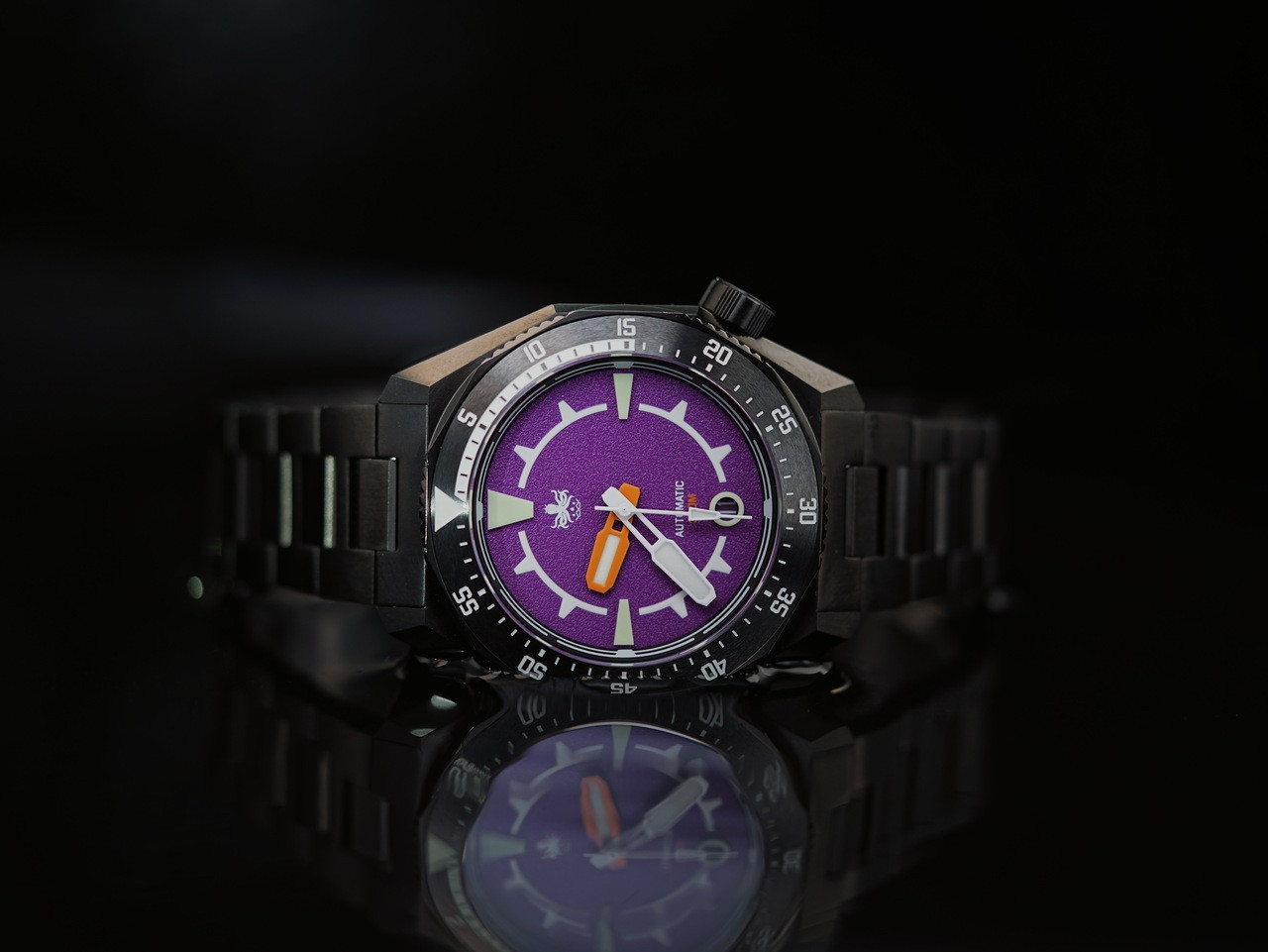 PHOIBOS Depth Hunter DLC 300M Automatic Diver Watch PY060HX Purple