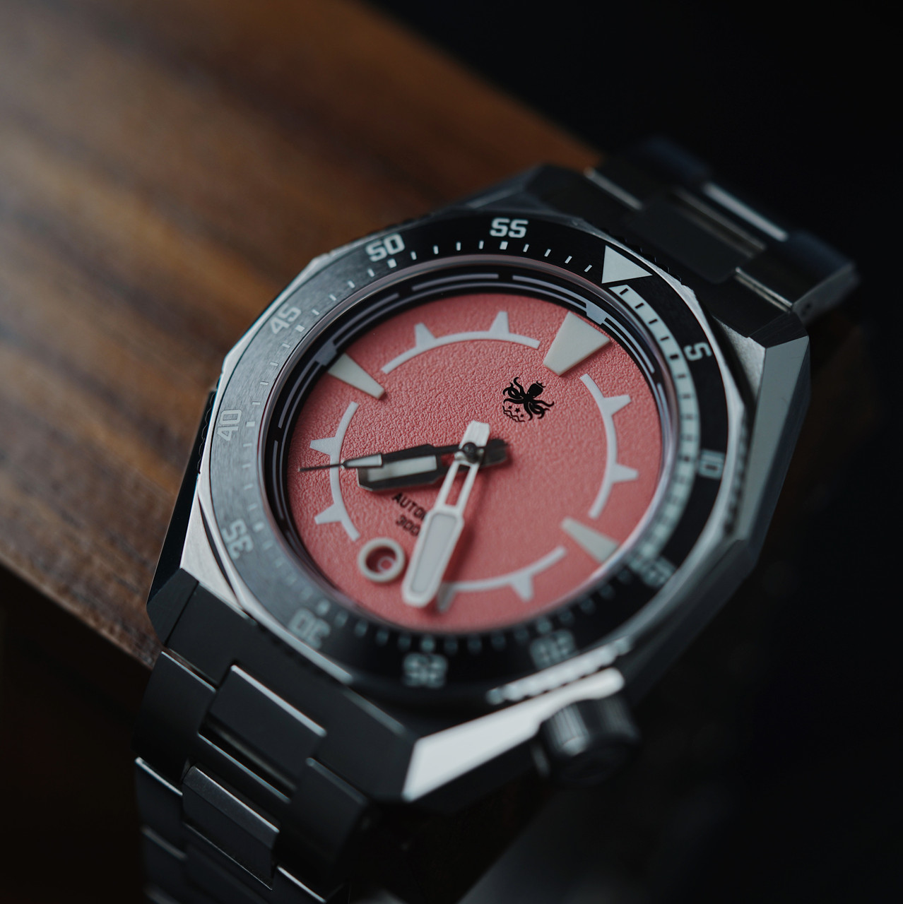 PHOIBOS Depth Hunter 300M Automatic Diver Watch PY060F Pink