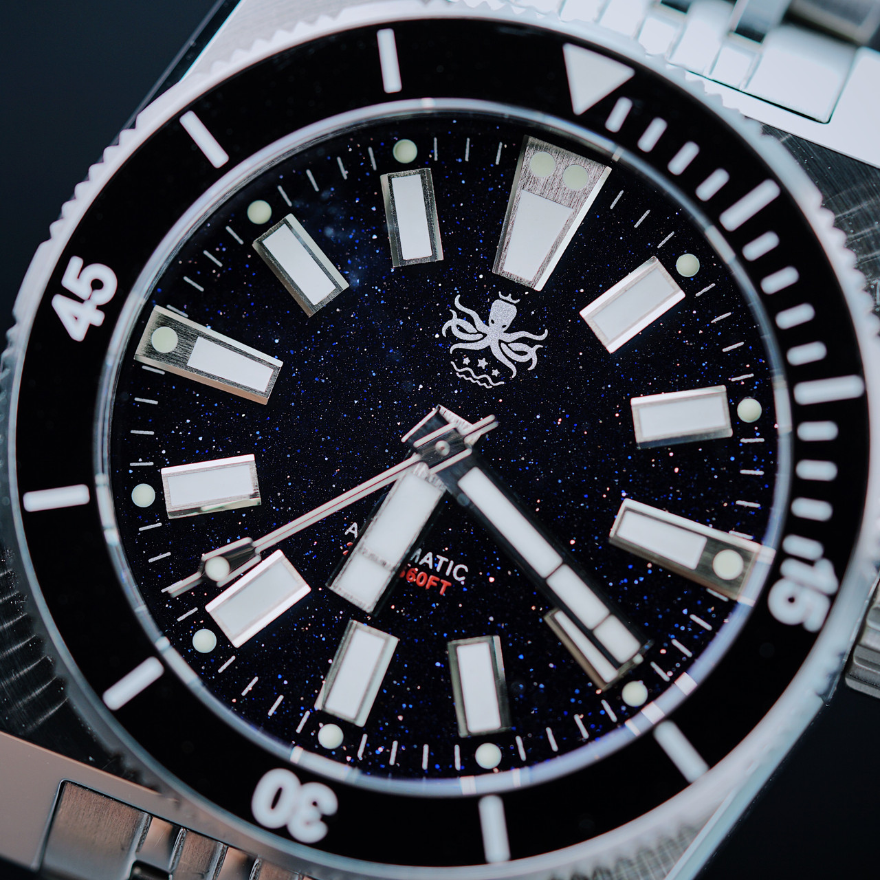 PHOIBOS Narwhal 200M Automatic Diver Watch PY061B Dark Blue Aventurine