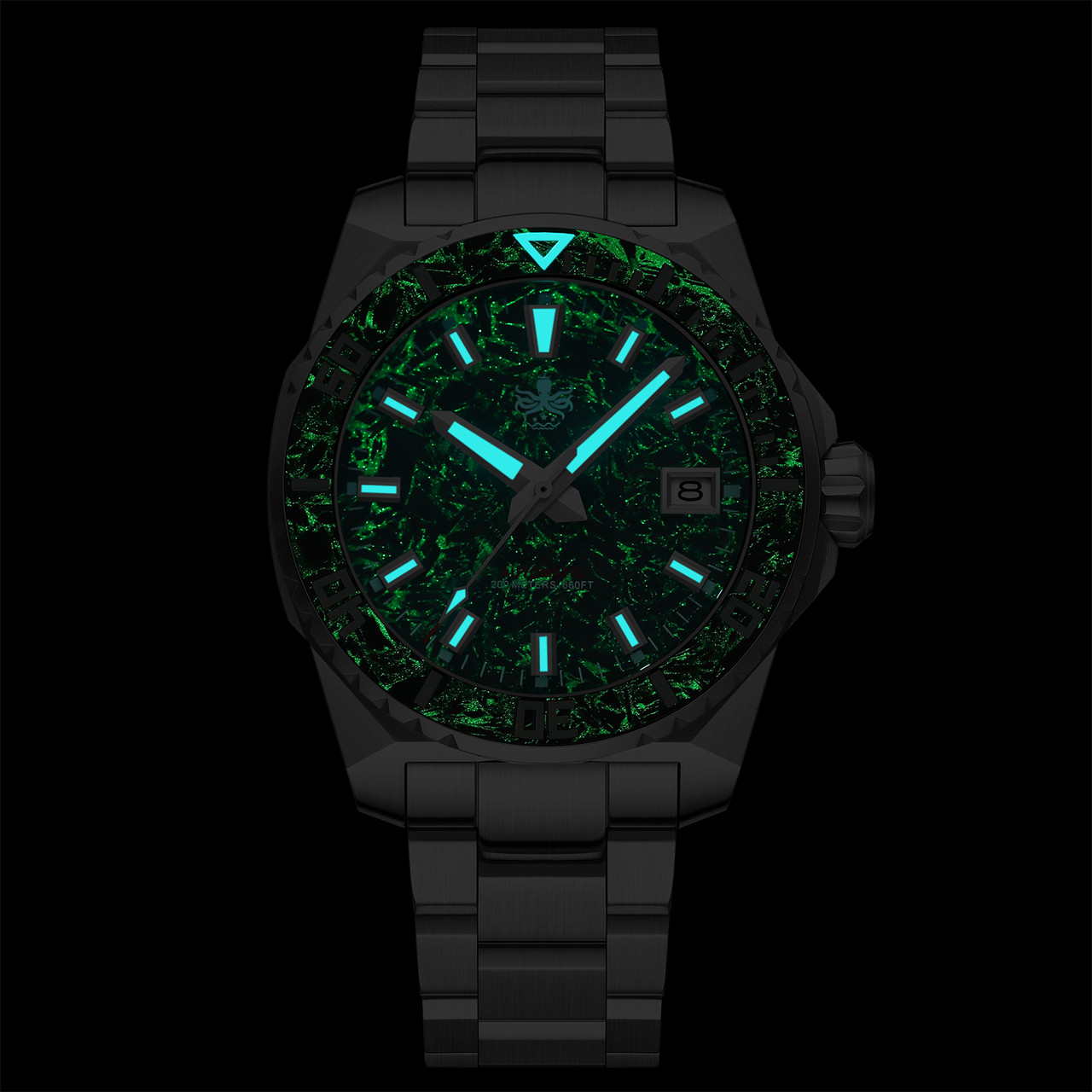PHOIBOS LEVIATHAN 200M Automatic Diver Watch PY062C Black Lumed