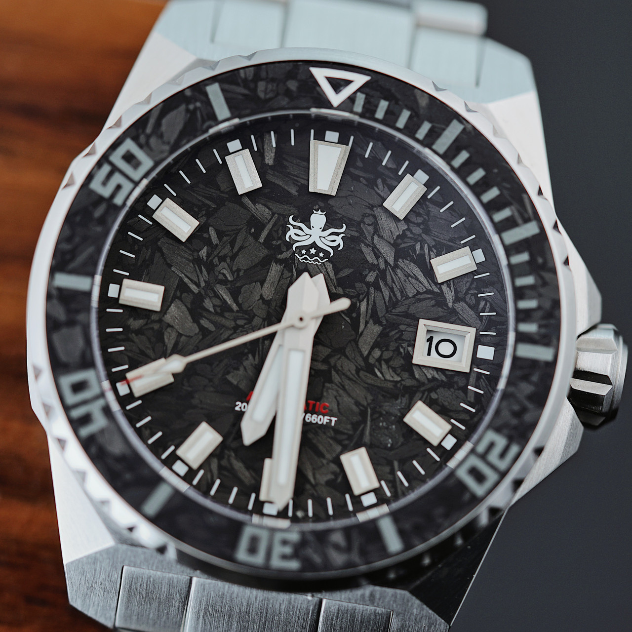 PHOIBOS LEVIATHAN 200M Automatic Diver Watch PY062C Black Lumed