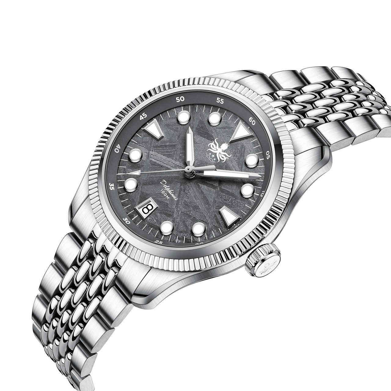 PHOIBOS Delphinus 100M Automatic Watch PY066D Gray Meteorite